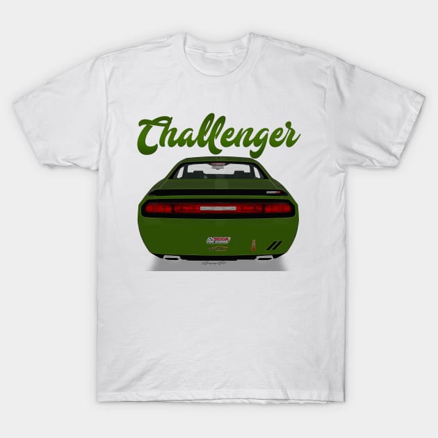 Challenger Srt-8 Green Custom Back T-Shirt by PjesusArt